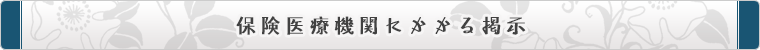 保険医療機関にかかる掲示